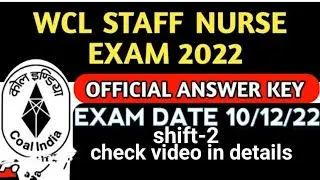 WCL shift 2 question paper 2022 || important for nursing exam @nursingadream