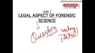 Forensic science MCQs|| legal aspects of forensic science ||forensic science UGC NET/JRF 2023