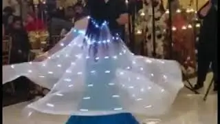 LED Isis Wings at a wedding