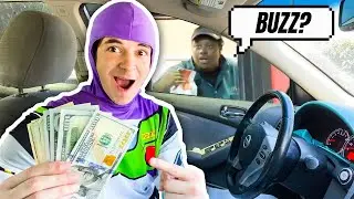 Buzz Lightyear Tips Drive Thru Workers!