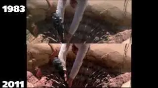 star wars 1983 v.s Blu-Ray (sarlacc battle)