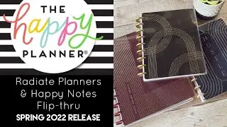Radiate/Achieve Greatness Planners & Happy Notes Flip-thru | Spring 2022 Release | The Happy Planner