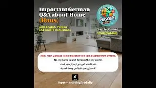🇩🇪Important German Q&A about 'Home' (Haus) &ndash; With English, Persian, Arabic Translation (A1/A2 Level)