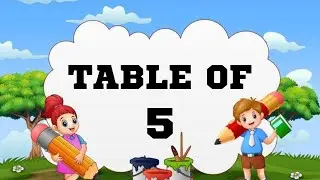 Learn Multiplication Table of Five 5 x 1 = 5,Times Tables Practice, Table of 5