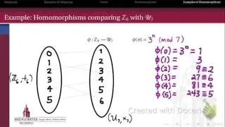 302.3A: Review of Homomorphisms