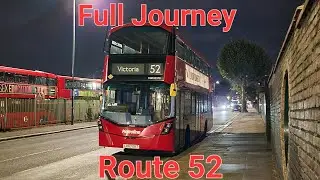 Full Journey on Route 52 : Willesden, Bus Garage To Victoria