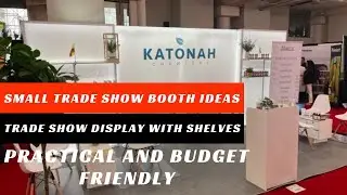 The best way to display retail products - trade show booth with shelves