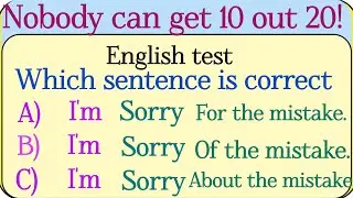 Mixed English grammar test. Most senior's can't pass This test advanced  grammar IQ test