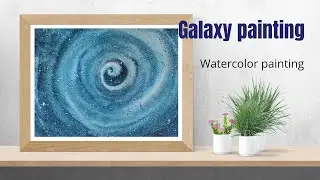 How To Draw Galaxy with watercolor | Easy Galaxy Painting  Step By Step Tutorial