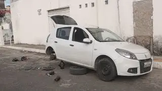 REBAIXAMOS O SANDERO COM SUSPENSÃO DE ROSCA E SERÁ QUE FICO BOM? - Tiago Santos Vlog