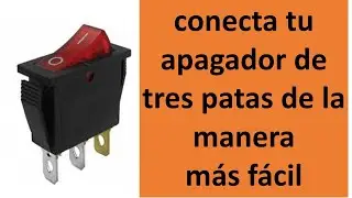 CONECTA UN APAGADOR DE TRES PATAS SIN BUSCAR CORRIENTE Y TIERRA, DE LA MANERA MAS FACIL.