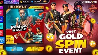 NEW GOLD SPIN EVENT FREE FIRE || FREE FIRE UPDATE || GOLD SPIN FREE FIRE