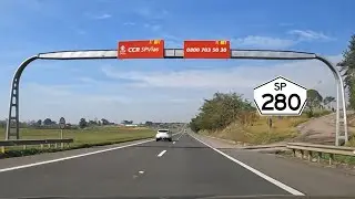 Rodovia Castelo Branco, SP 280 uma das Melhores de São Paulo Brasil viagem de carro PR x SP EP 8