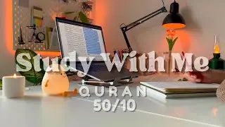 4 Hour Study With Me | Quran + Rain Sound | Pomodoro 50/10 | Focus Study Session
