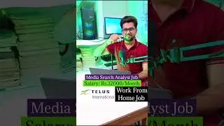 TELUS Is Hiring | Media Search Analyst Job | Salary: Rs.32000/Month | Work From Home Job#trending