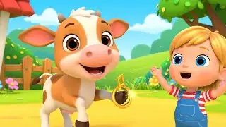 The Crying Baby Calf Dropped the Music Ring | Funny Toddler Song | Kids Rhymes