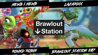 Brawlout Station 207 - Newb | Newb (Paco, Yooka, Beheaded, Ooga Tooga) vs LAZARIXX (Chief Feathers)