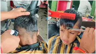 Cute Boy Two Side Slope Cut Haircuts Hairstyle Tutorial