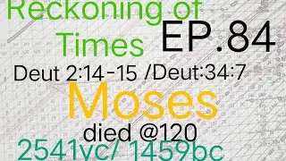 Reckoning of Times EP.84 Moses died @120, Aaron died @123 Deut.2:14-15 -Joshua took over 2541/1459bc
