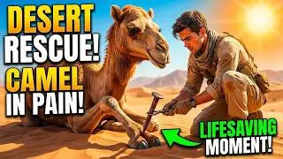 Camel Screaming in Pain After Stepping on a Nail | Emergency Desert Animal Rescue