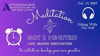 5 min meditation - Be You Now - sitting with the self #meditatetogether