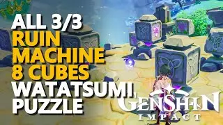 All Ruin Machine Puzzle Genshin Impact (Watatsumi Island 8 Cubes)