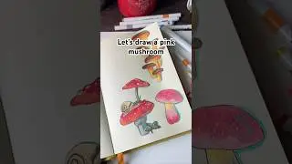 Let&rsquo;s draw a pink mushroom #shorts