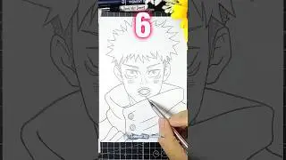 Which one is correct for Yuji Itadori? #shorts #jjk #drawing #yujiitadori #jujutsukaisen #animeanime