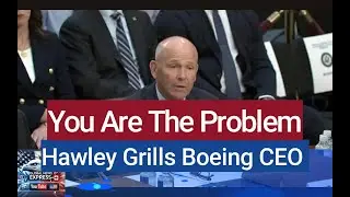 ✈️ Hawley Calls Out Boeing CEO for Choosing Profits Over Passenger Safety 💰😡#joshhawley