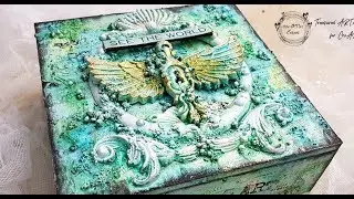 Altered Wood Box 'See the World'| DT Project for CreARTive Corner| Mixed Media Tutorial