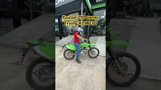 Xpulse 210 owner trying KLX 230 😨😬😨 #xpulse210 #klx230 #kawasaki #kawasakiklx230 #heroxpulse210