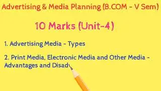 Degree (2020-23) | 5th/6th Sem | B.COM | Advertising and Media Planning | Important Questions