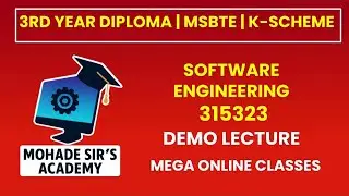 MSBTE | Software Engineering (STE) | 5th Sem | 315323 | Demo Lecture