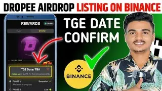 Dropee Airdrop Listing on Binance | Dropee Airdrop TGE Date 15 October ✅