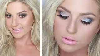 Bombshell Glitter New Years Eve Look! ♡ Silver & Black