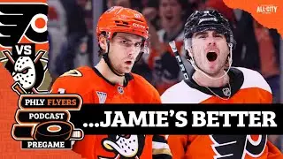 Drysdale, Zegras suit up for Flyers against Cutter Gauthier&rsquo;s Ducks | PHLY Flyers Pregame