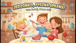 Jedzonko Mniam Mniam 🎺🥑 | Piosenka dla dzieci o jedzeniu | Śniadanie: jajko, pomidor, awokado