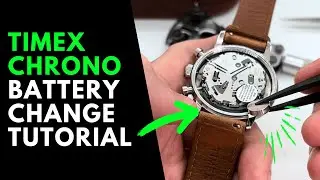 Замена батареи в часах-хронографе Timex
