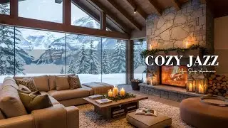 Cozy Living Winter Coffee Shop Ambience Jazz | Relaxing Instrumental Jazz Music For Study And Work