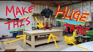 How to Make this ENORMOUS shop outfeed assembly table! DIY - I still suck at woodworking