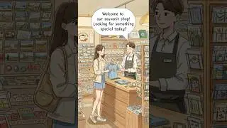 🛍️ Buying Souvenirs at a Gift Shop &ndash; Easy English Phrases for Travelers #englishforbeginners