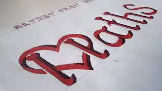 How to Write a Maths Using a Double Pen.(दो पेन से मैथ कैसे लिखे), 3d Sketching, Double pen Sketch