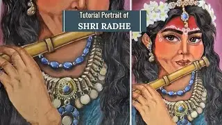 Portrait of shree radhe PART-1 🦚🎨❤️ #youtube #trendingvideo #radhakrishna #radheradhe #tutorial #art