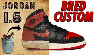 Air Jordan 1.5 Bred CUSTOM [RESTORATION] [SOLE SWAP] [COMPLETE STITCH GUIDE]