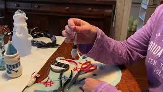 Snowman Button Ornament 2