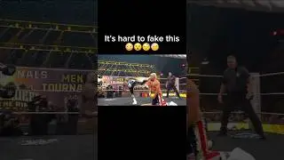 Jey Uso drills Cody Rhodes with a nasty superkick to the jaw. It's hard to fake this!