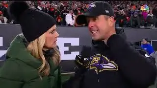 John Harbaugh Hilarious In-Game Sideline Interview