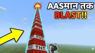 🔥Built and did the TNT Ladder to the SkyThe World's Biggest BLAST! | MinecraftChallenge