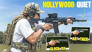 Hollywood Quiet Suppressors B&T Tiger , Lazuras 6 , VERS 36TI , and More | RANGE DAY VLOG