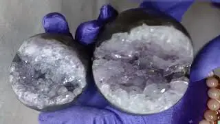 Beautiful Amethyst Geode Cluster Spheres   Choose Your Own Unique Gemstone